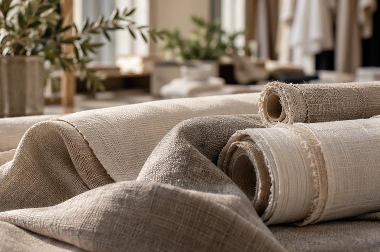 Neutral woven textiles and material samples